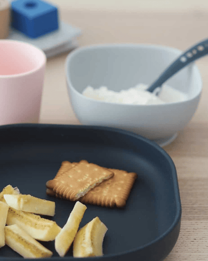 Beaba Silicone Suction Meal Set - Navy-1875027435704160257