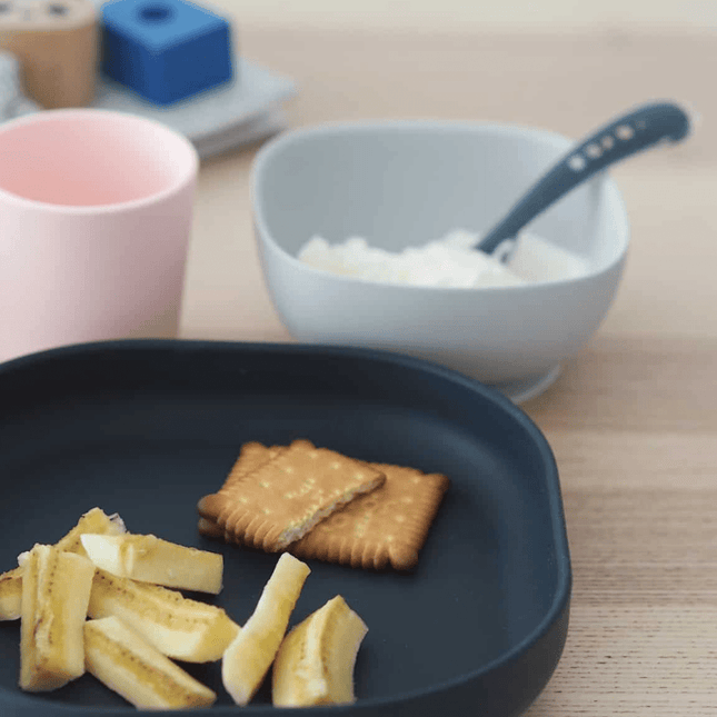 Beaba Silicone Suction Meal Set - Navy-1875027435704160257