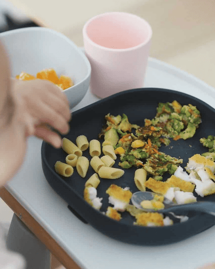 Beaba Silicone Suction Meal Set - Navy-1875027435704160259