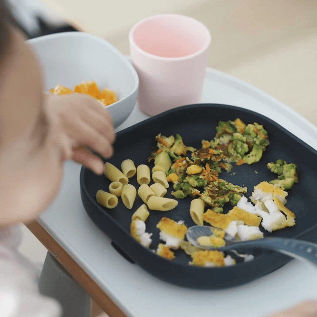 Beaba Silicone Suction Meal Set - Navy-1875027435704160259
