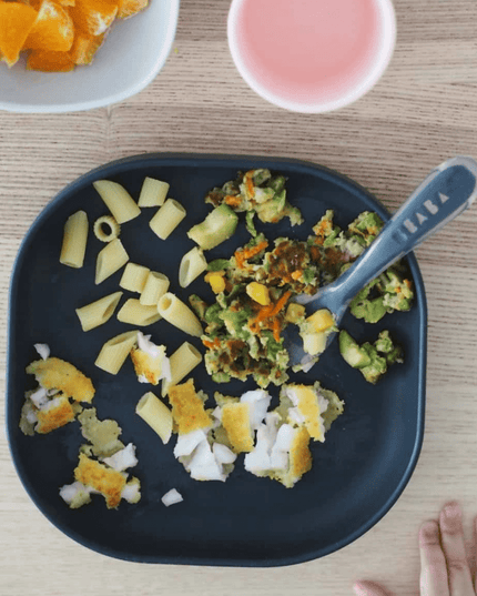Beaba Silicone Suction Meal Set - Navy-1875027435704160260