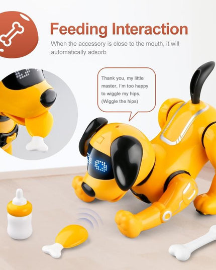 Programmable Rc Robot Dog Toy - Yellow-1902560098652393473