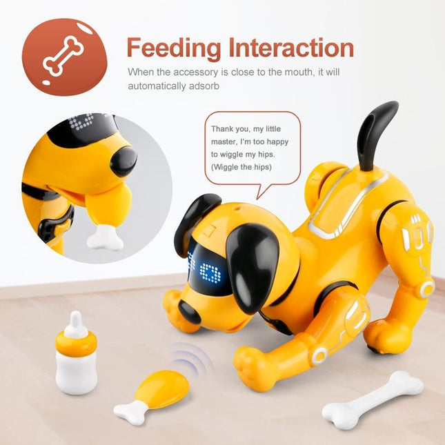 Programmable Rc Robot Dog Toy - Yellow-1902560098652393473