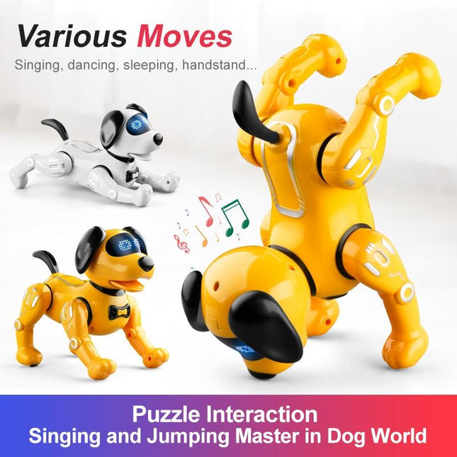 Programmable Rc Robot Dog Toy - Yellow-1902560098652393474