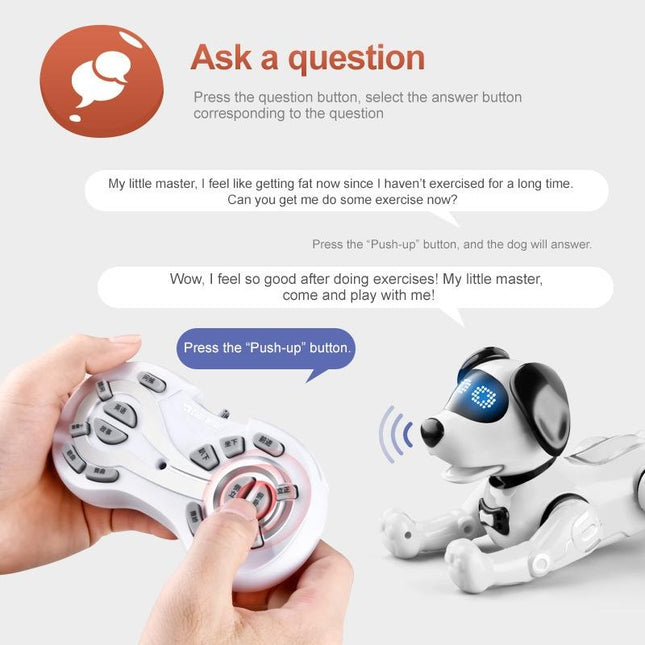 Programmable Rc Robot Dog Toy - Yellow-1902560098652393475