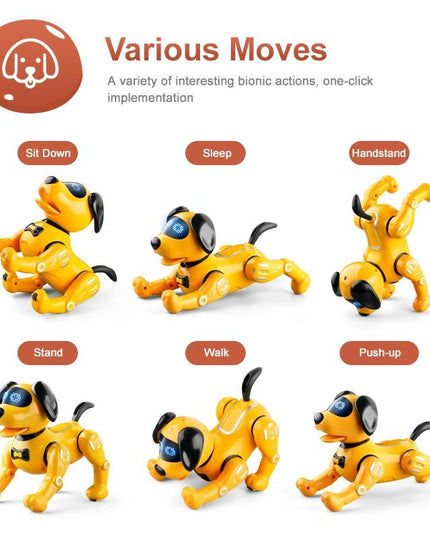 Programmable Rc Robot Dog Toy - Yellow-1902560098652393476
