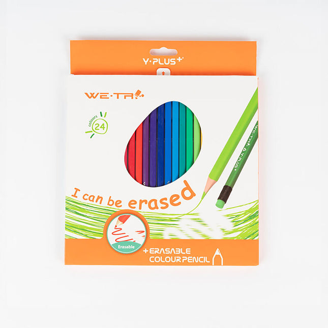Yplus Erasable Color Pencil with Eraser 24 Colours-1894516811060350976