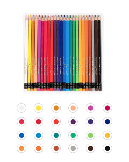 Yplus Erasable Color Pencil with Eraser 24 Colours-1894516811060350977