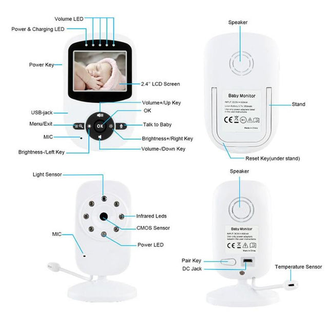 2.4 Wireless Baby Monitor With Night Vision & Two-Way Talk-1902560081648685063
