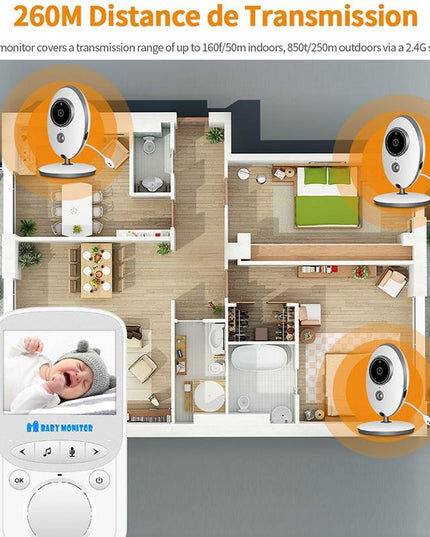 2.4 Lcd Wireless Baby Monitor With Night Vision & Two-Way Talk-1902560076770709508