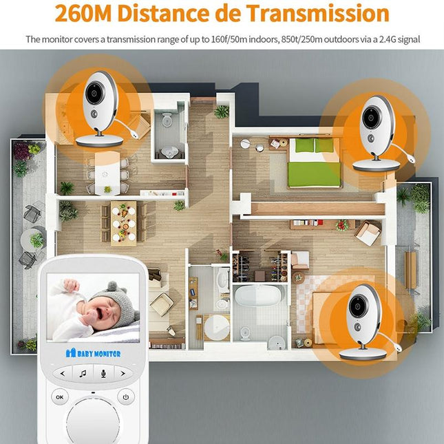 2.4 Lcd Wireless Baby Monitor With Night Vision & Two-Way Talk-1902560076770709508