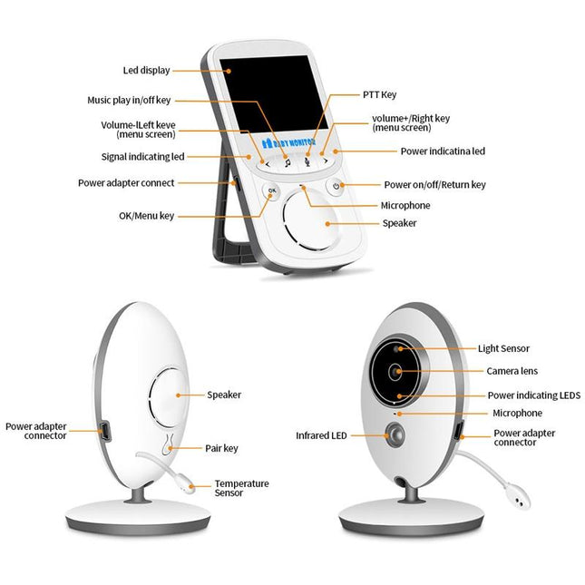 2.4 Lcd Wireless Baby Monitor With Night Vision & Two-Way Talk-1902560076770709510