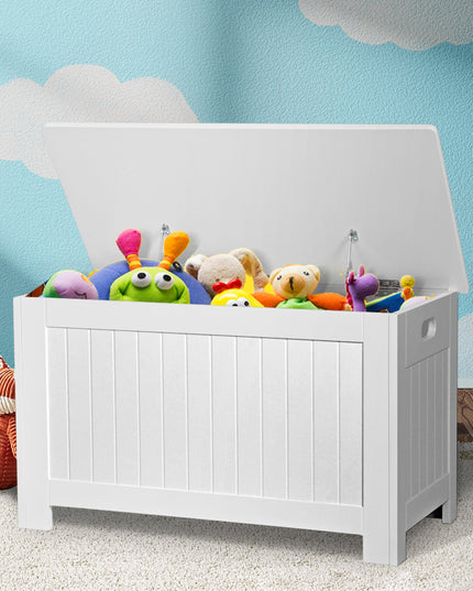 Levede Kids Toy Box Storage Chest Cabinet White-1864184634938626054