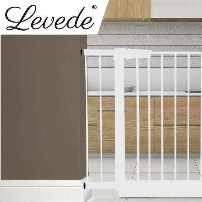 Levede Baby Safety Gate Adjustable Pet White 10cm Extension-1864183161236361222