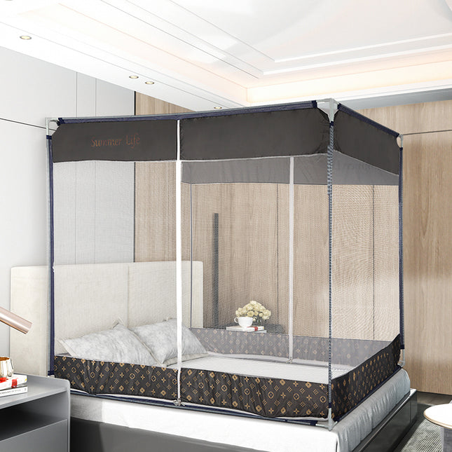 Dreamz Mosquito Bed Nets Foldable Canopy Square Grey-1864184403626954758