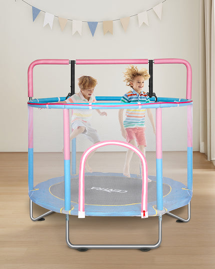 Centra 55" Kids Trampoline Rebounder Pink-1894516810066300934