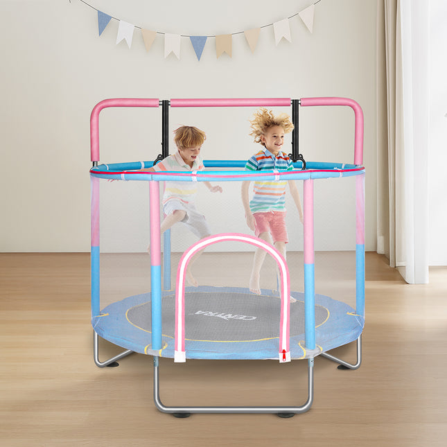 Centra 55" Kids Trampoline Rebounder Pink-1894516810066300934