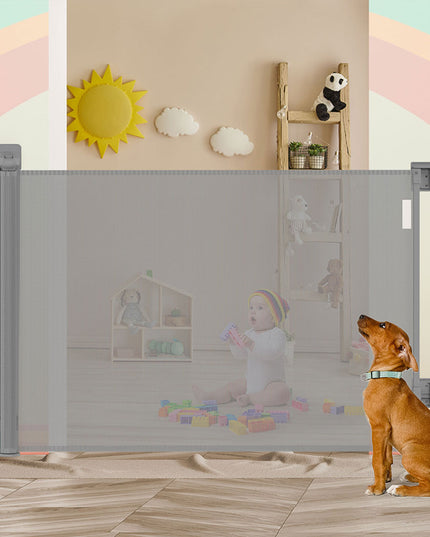 BoPeep Retractable Baby Safety Gates 300cm Grey 300 cm-1864184339647041542