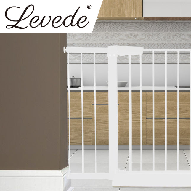 Levede Baby Safety Gate Adjustable Pet White 20cm Extension-1864183161550934022