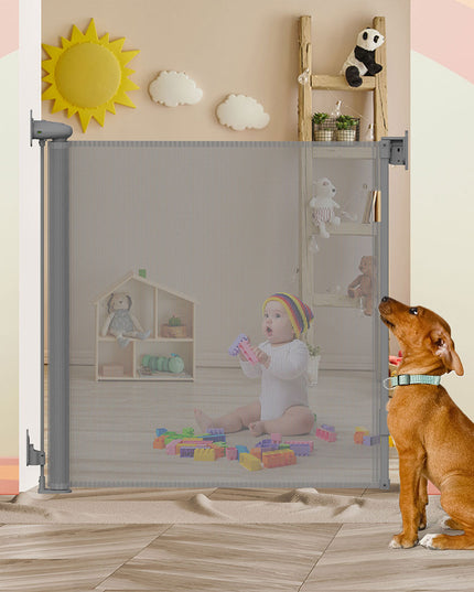 BoPeep Retractable Baby Safety Gates 150cm Grey 150 cm-1864184339366023174