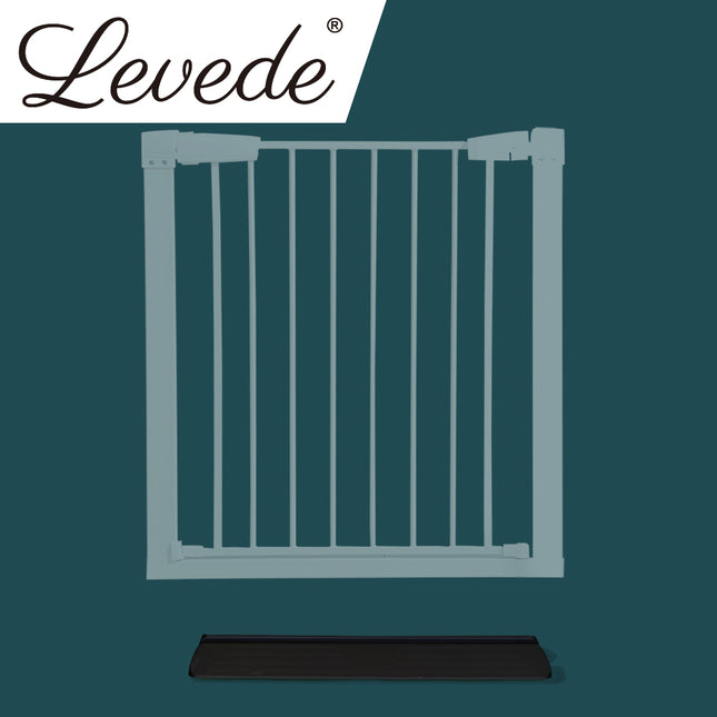 Levede Baby Safety Gate Adjustable Pet Black Ramp-1886651053223579655