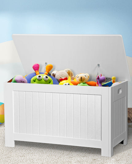 Levede Kids Toy Box Storage Chest Cabinet White-1864184634938626055