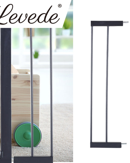Levede Baby Safety Gate Adjustable Pet Black 10cm Extension-1864183161085366279