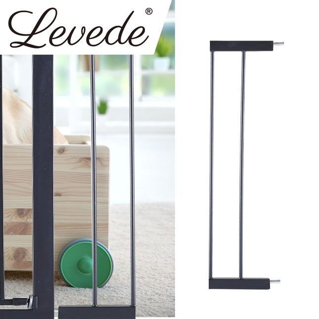 Levede Baby Safety Gate Adjustable Pet Black 10cm Extension-1864183161085366279