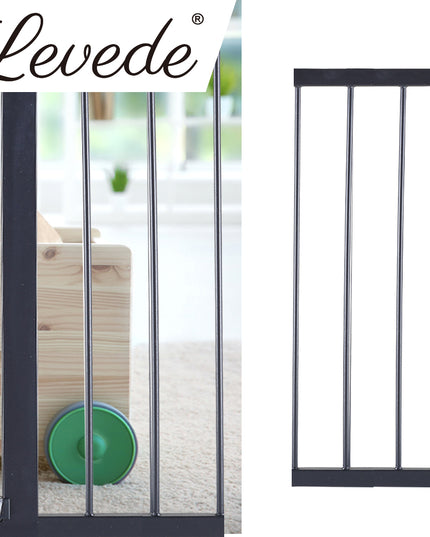Levede Baby Safety Gate Adjustable Pet Black 20cm Extension-1864183161387356167