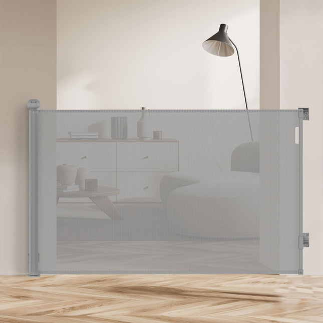 BoPeep Retractable Baby Safety Gates 300cm Grey 300 cm-1864184339647041543