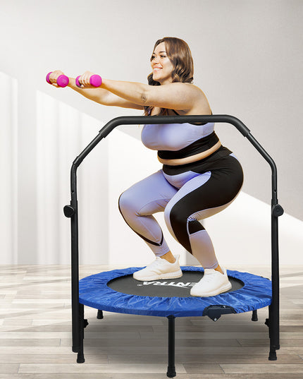 Centra 40" Foldable Mini Trampoline Rebounder Fitness-1894516809726562311