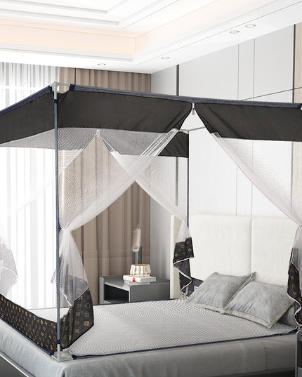 Dreamz Mosquito Bed Nets Foldable Canopy Square Grey-1864184403626954759
