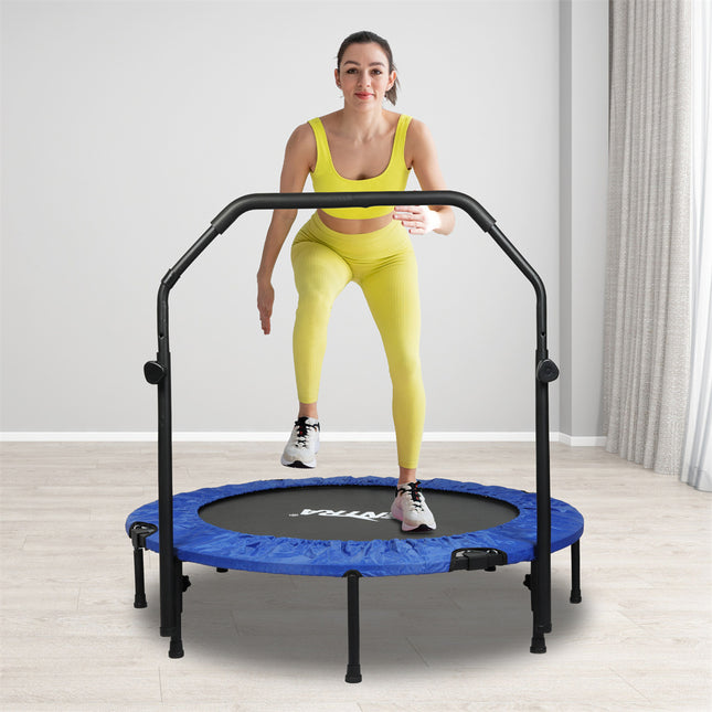 Centra 48" Foldable Mini Trampoline Rebounder Fitness-1894516809898528775