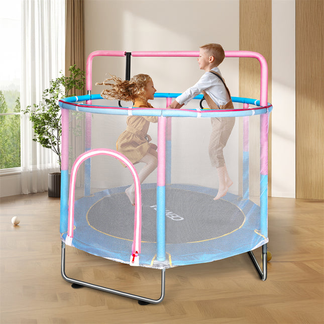 Centra 55" Kids Trampoline Rebounder Pink-1894516810066300935