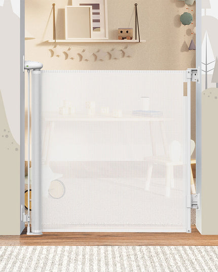 BoPeep Retractable Baby Safety Gates 150cm White 150 cm-1864184339508629511