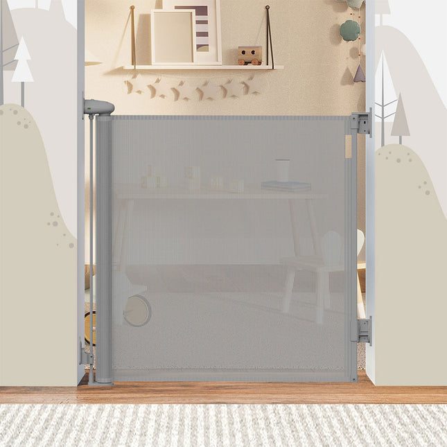 BoPeep Retractable Baby Safety Gates 150cm Grey 150 cm-1864184339366023175