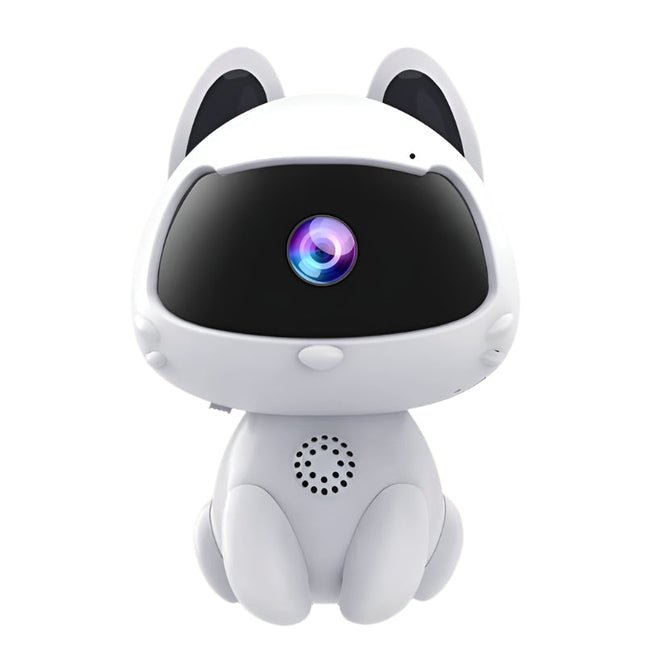 Smart Home Camera With Night Vision & Two-Way Voice & Motion Detection - Cute Pets White-1902560077827674112