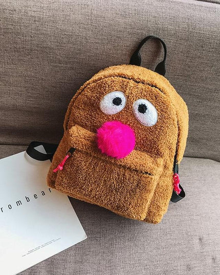Girls' Plush Bird Backpack - Compact And Cute-1902560099302510593