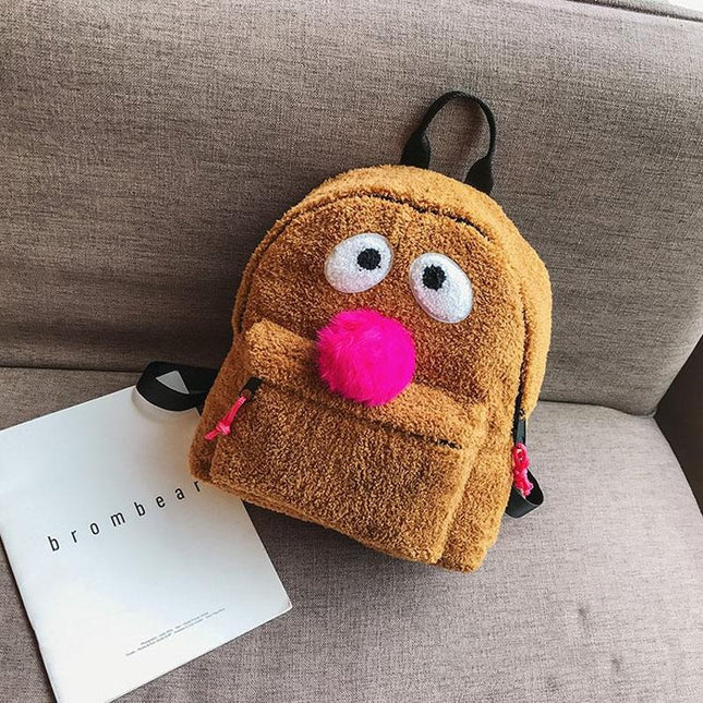 Girls' Plush Bird Backpack - Compact And Cute-1902560099302510593
