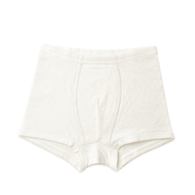 Angel Dept Organic Cotton Kids Underwear White Boxer Briefs -Boy 120-1875027502452314112