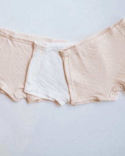 Angel Dept Organic Cotton Kids Underwear White Boxer Briefs - Girl 140-1875027515312050176