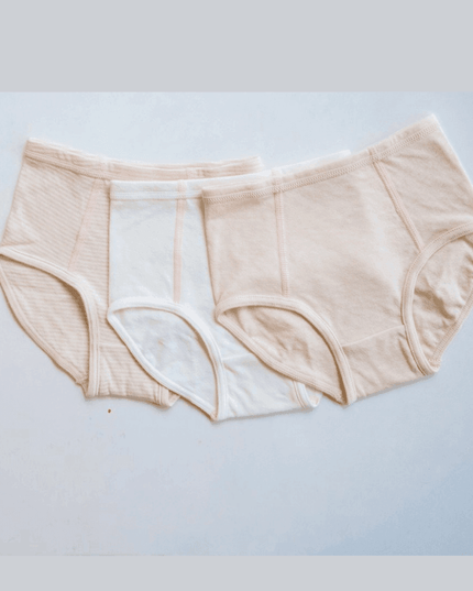 Angel Dept Organic Cotton Kids Underwear White Briefs - Girl 140-1875027503555416064