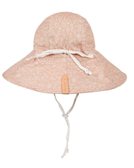 Bedhead Girls Wide- Brimmed Sun Bonnet Hat- Freya/Flax S-1875027497289125889