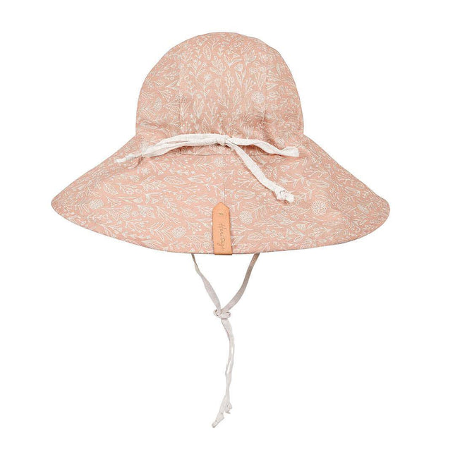 Bedhead Girls Wide- Brimmed Sun Bonnet Hat- Freya/Flax S-1875027497289125889
