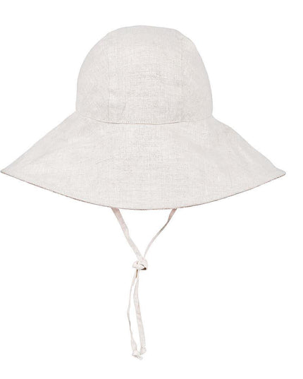 Bedhead Girls Wide- Brimmed Sun Bonnet Hat- Freya/Flax S-1875027497289125891
