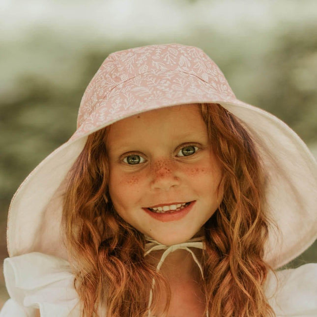 Bedhead Girls Wide- Brimmed Sun Bonnet Hat- Freya/Flax S-1875027497289125892