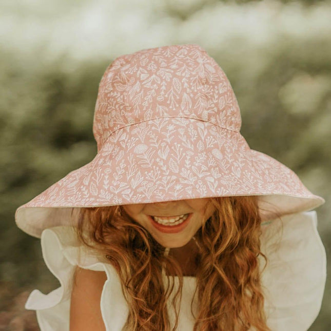 Bedhead Girls Wide- Brimmed Sun Bonnet Hat- Freya/Flax S-1875027497289125893