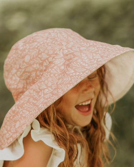 Bedhead Girls Wide- Brimmed Sun Bonnet Hat- Freya/Flax S-1875027497289125894