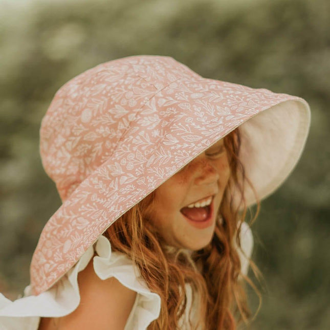 Bedhead Girls Wide- Brimmed Sun Bonnet Hat- Freya/Flax S-1875027497289125894