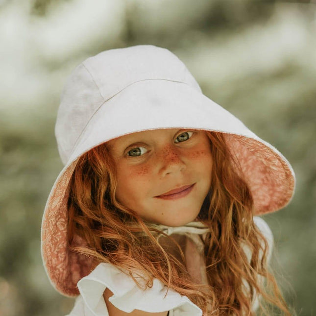 Bedhead Girls Wide- Brimmed Sun Bonnet Hat- Freya/Flax S-1875027497289125895